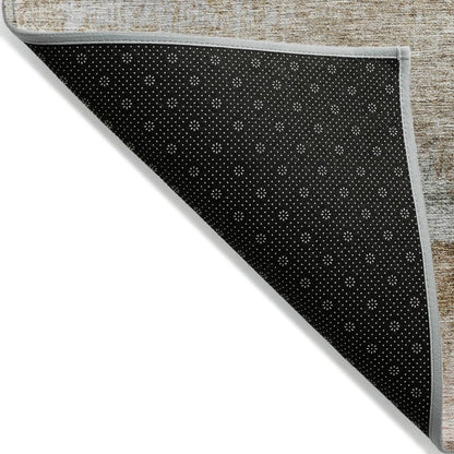 LOOMLAN Rugs Raffinna Brown Washable Indoor-Outdoor Rug