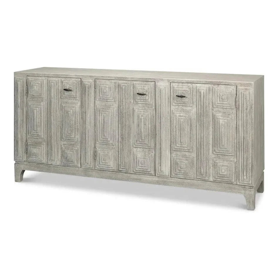 Rafina Three Door Cabinet For Living Room - LOOMLAN - Sarreid - Sideboards