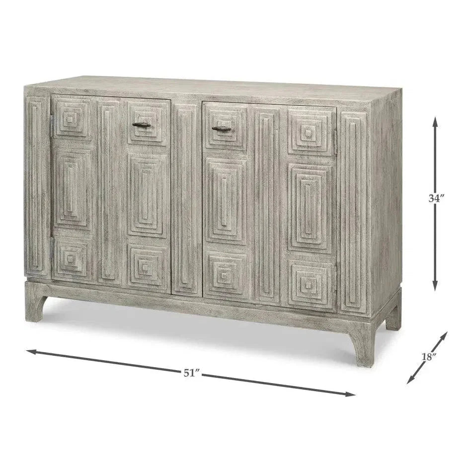 Rafina Two Door Cabinet For Living Room - LOOMLAN - Sarreid - Sideboards