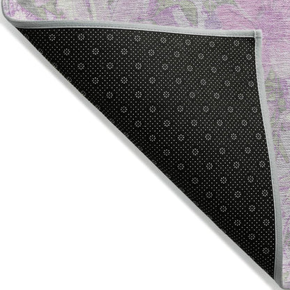 LOOMLAN Rugs Raimana Purple Washable Indoor-Outdoor Rug