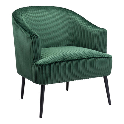 Ranier Accent Chair Green - Sideboards and Things Brand_Zuo Modern, Color_Black, Color_Green, Finish_Powder Coated, Materials_Metal, Materials_Wood, Metal Type_Steel, Product Type_Occasional Chair, Upholstery Type_Fabric Blend, Upholstery Type_Polyester, Wood Species_Plywood