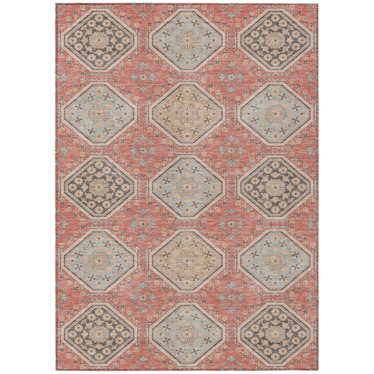 LOOMLAN Rugs Rapsodea Orange Washable Indoor-Outdoor Rug