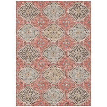 LOOMLAN Rugs Rapsodea Orange Washable Indoor-Outdoor Rug