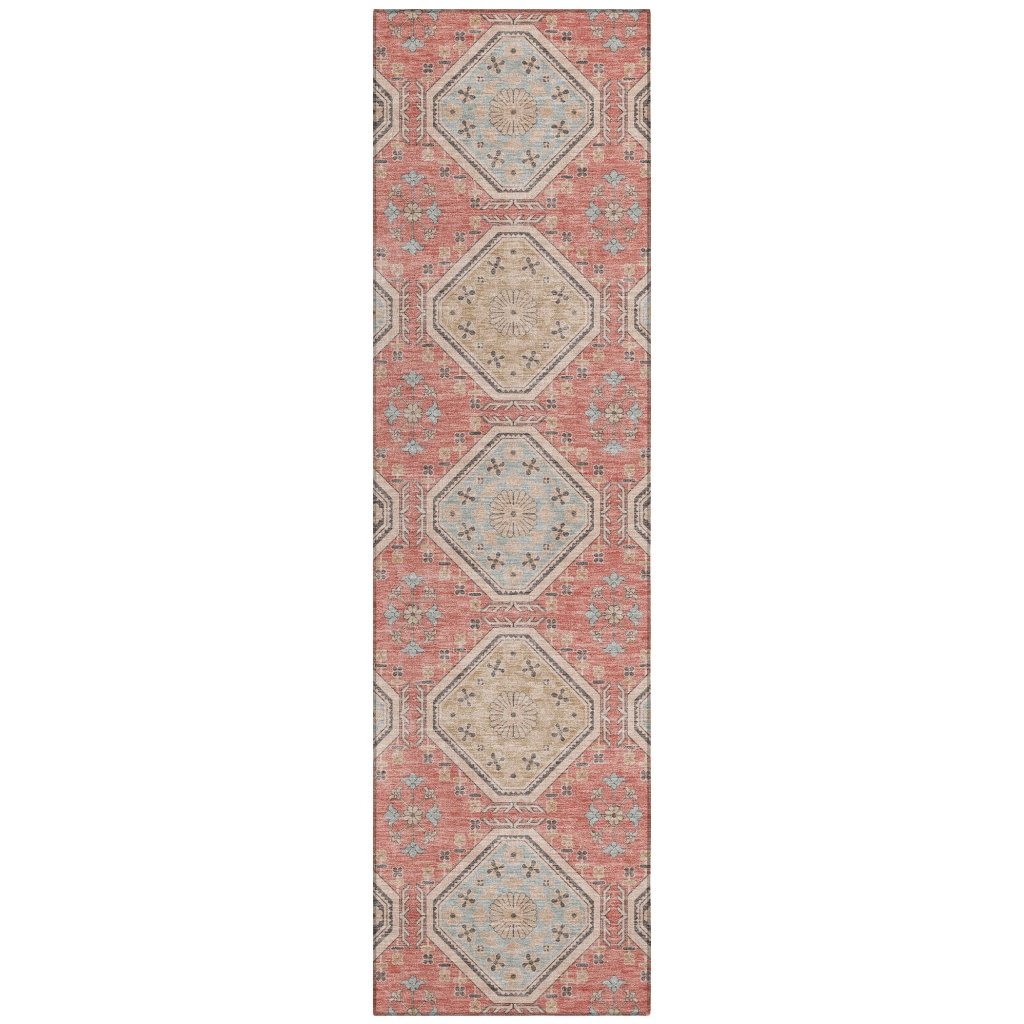 LOOMLAN Rugs Rapsodea Orange Washable Indoor-Outdoor Rug