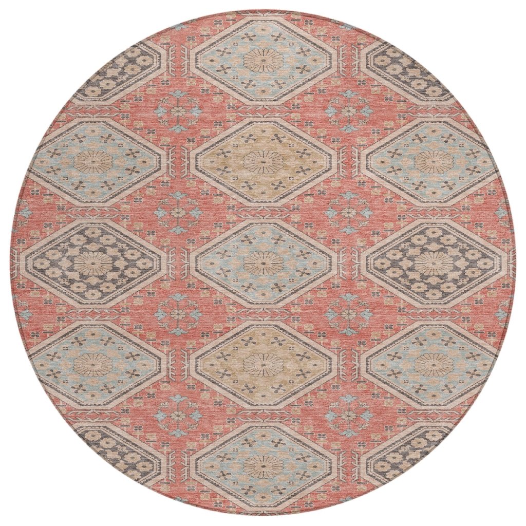 LOOMLAN Rugs Rapsodea Orange Washable Indoor-Outdoor Rug