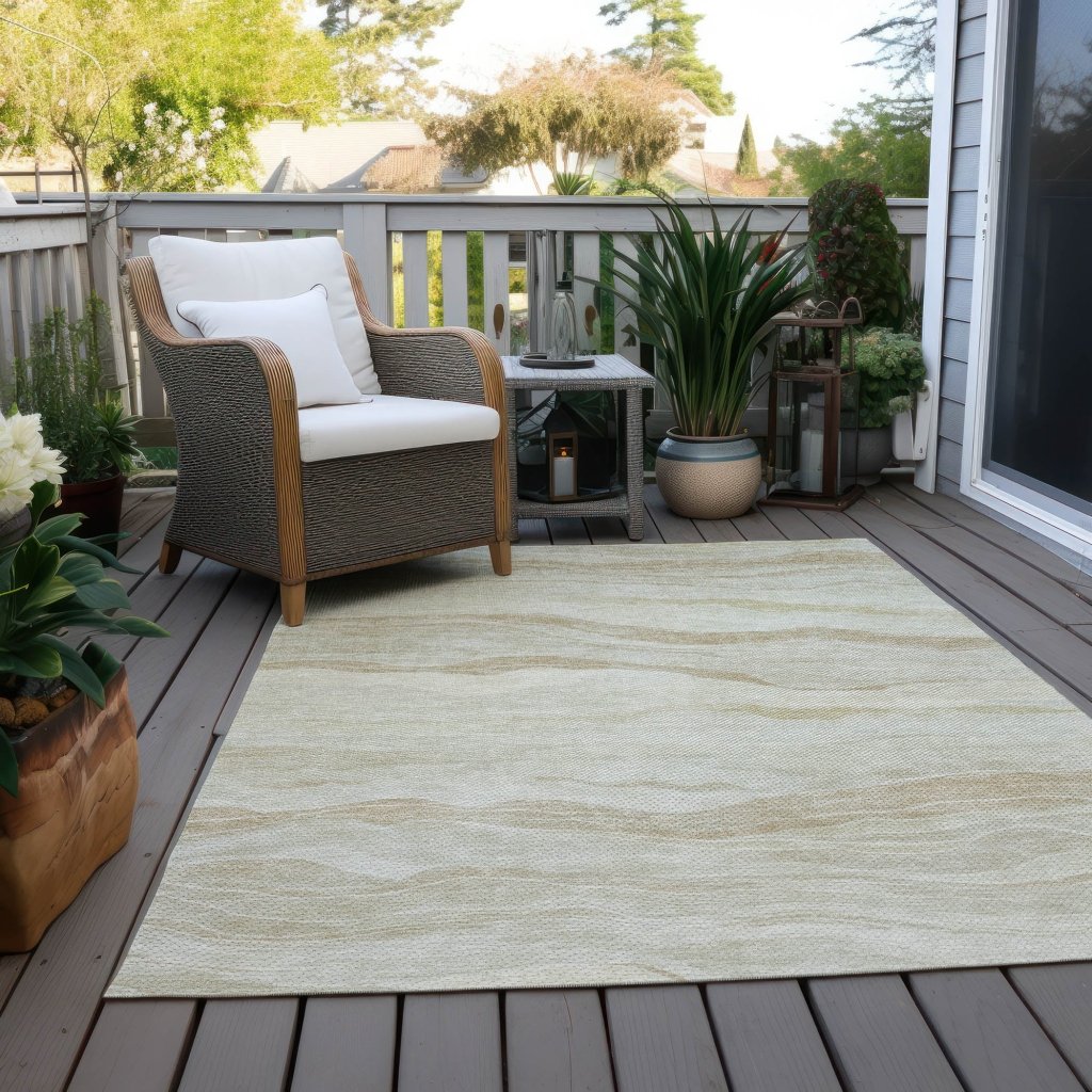LOOMLAN Rugs Ravella Brown Washable Indoor-Outdoor Rug