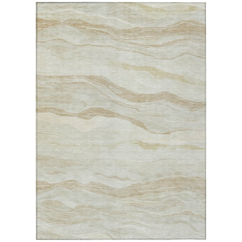 LOOMLAN Rugs Ravella Brown Washable Indoor-Outdoor Rug