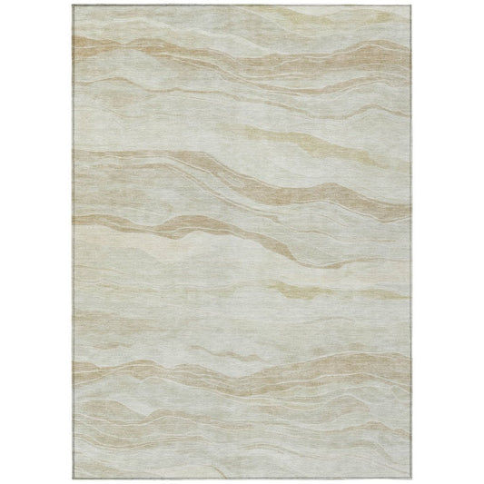 LOOMLAN Rugs Ravella Brown Washable Indoor-Outdoor Rug