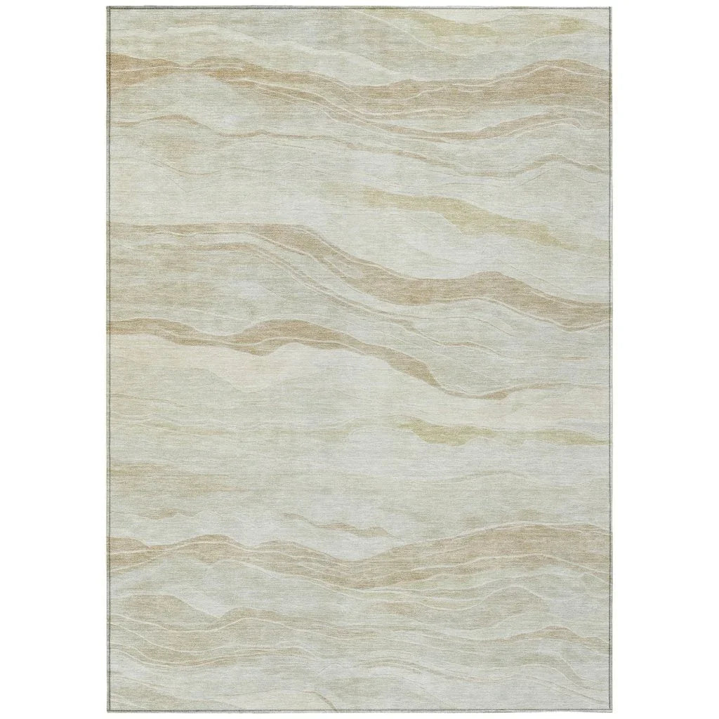 LOOMLAN Rugs Ravella Brown Washable Indoor-Outdoor Rug