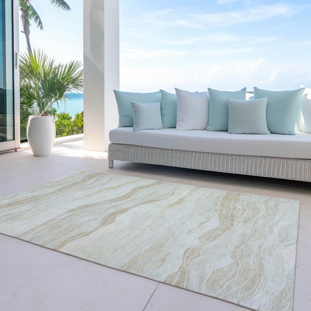 LOOMLAN Rugs Ravella Brown Washable Indoor-Outdoor Rug