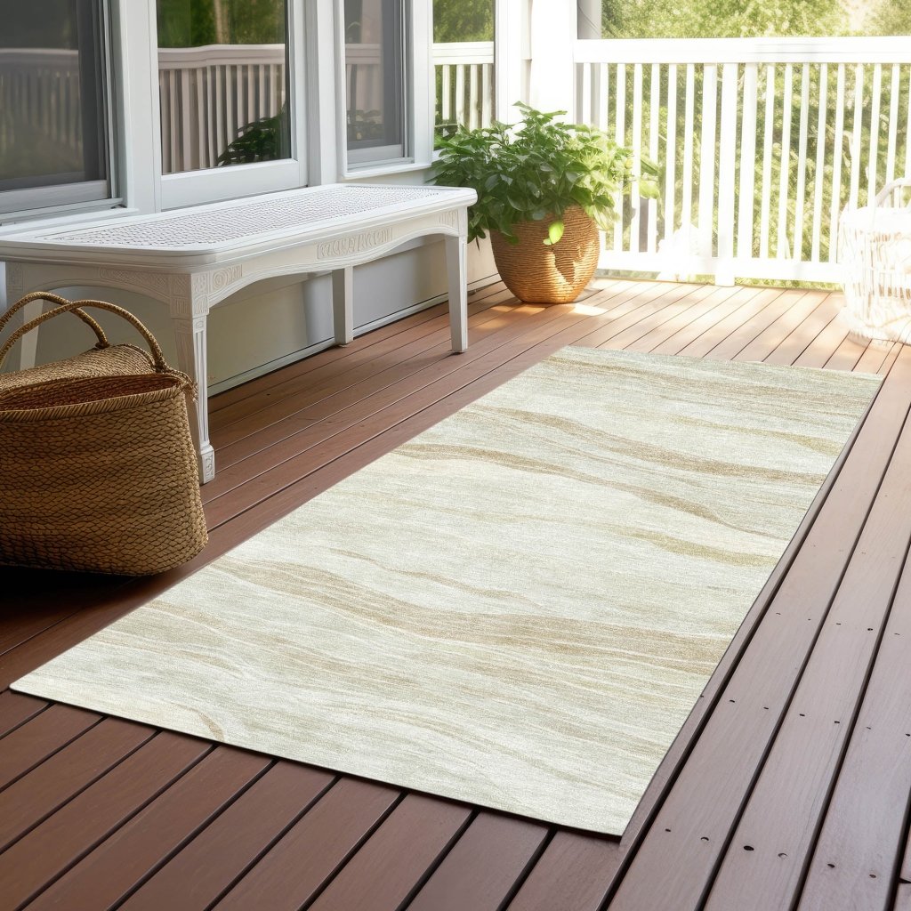 LOOMLAN Rugs Ravella Brown Washable Indoor-Outdoor Rug