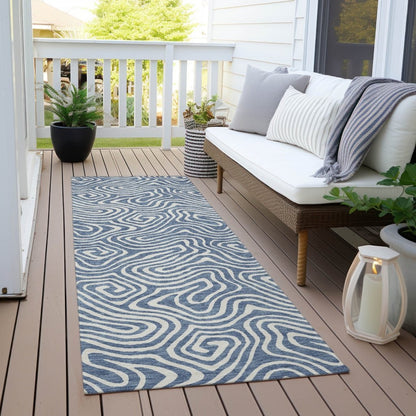 LOOMLAN Rugs Raya Blue Washable Indoor-Outdoor Rug