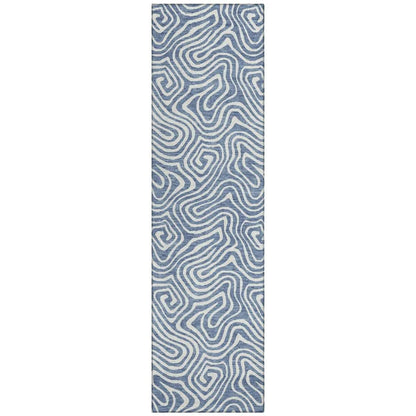 LOOMLAN Rugs Raya Blue Washable Indoor-Outdoor Rug