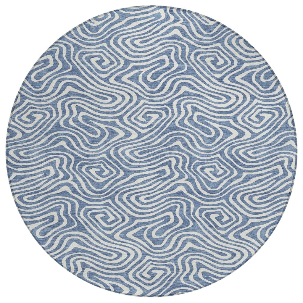 LOOMLAN Rugs Raya Blue Washable Indoor-Outdoor Rug