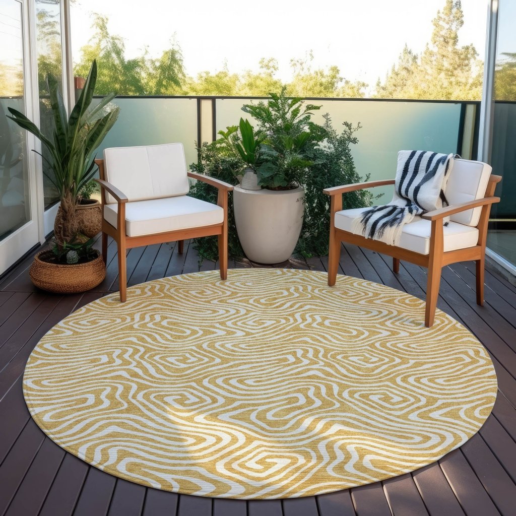LOOMLAN Rugs Raya Gold Washable Indoor-Outdoor Rug