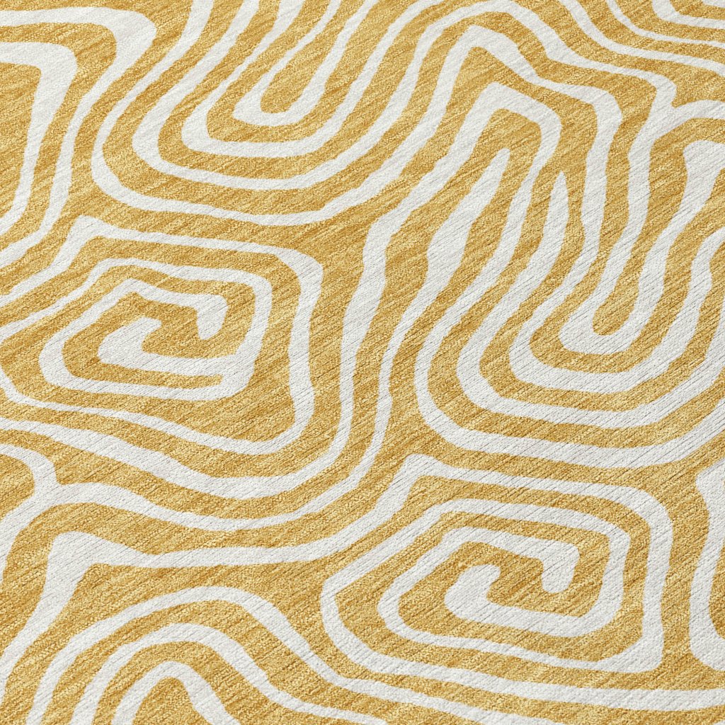 LOOMLAN Rugs Raya Gold Washable Indoor-Outdoor Rug