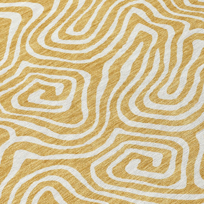 LOOMLAN Rugs Raya Gold Washable Indoor-Outdoor Rug