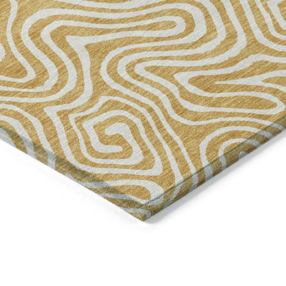 LOOMLAN Rugs Raya Gold Washable Indoor-Outdoor Rug