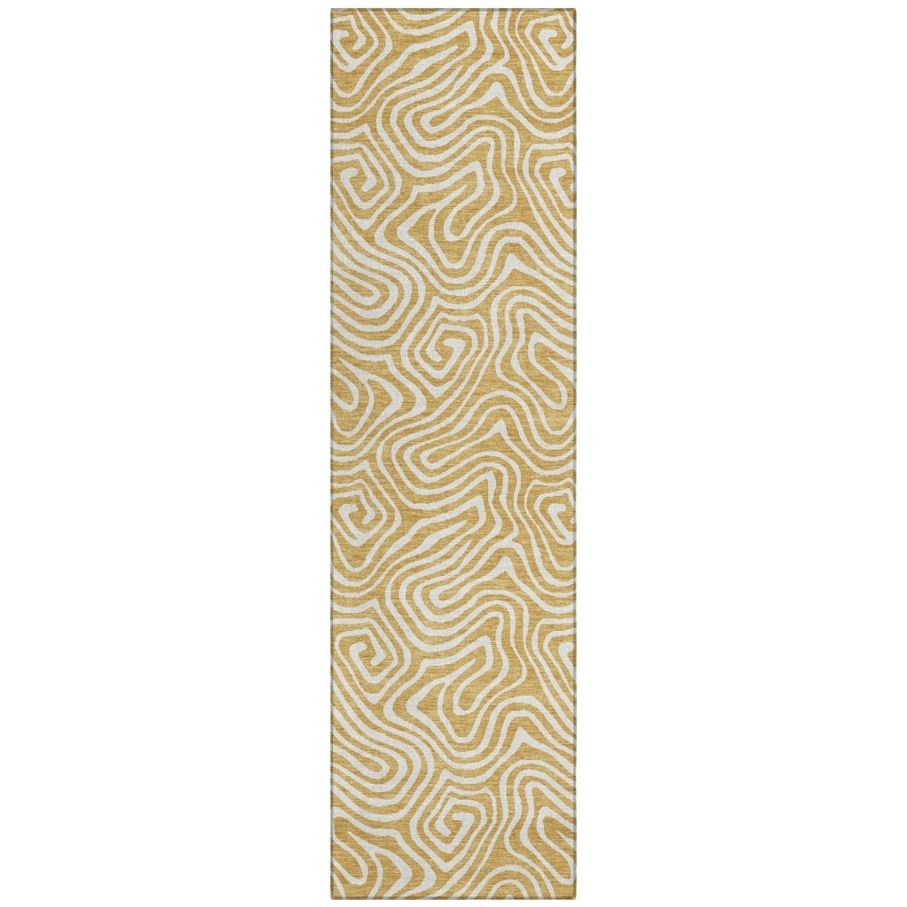 LOOMLAN Rugs Raya Gold Washable Indoor-Outdoor Rug