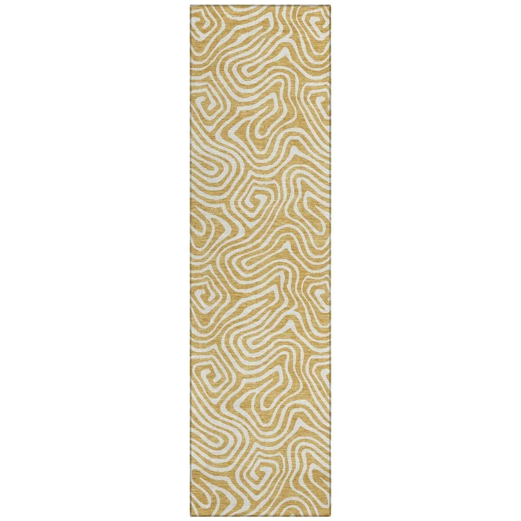 LOOMLAN Rugs Raya Gold Washable Indoor-Outdoor Rug