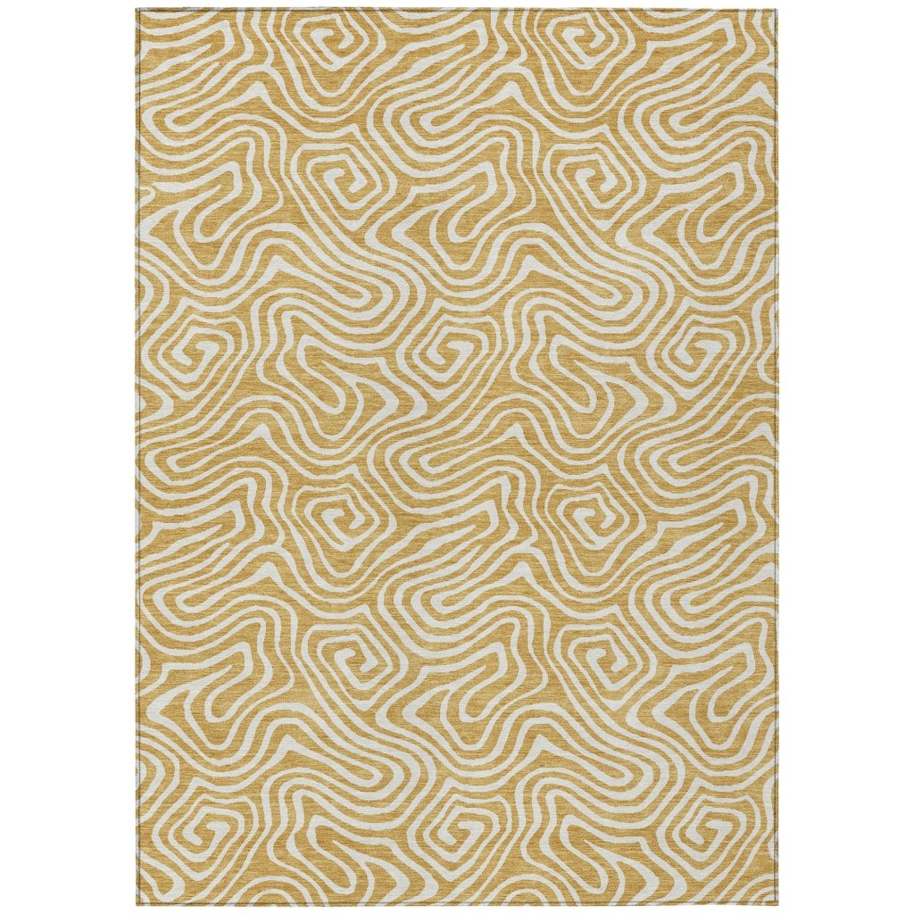 LOOMLAN Rugs Raya Gold Washable Indoor-Outdoor Rug
