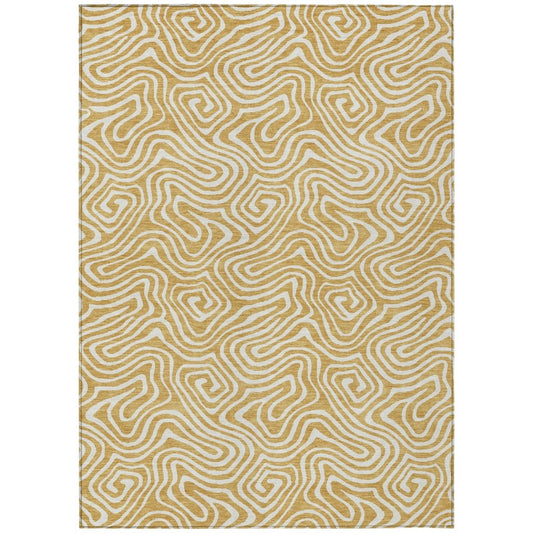 LOOMLAN Rugs Raya Gold Washable Indoor-Outdoor Rug