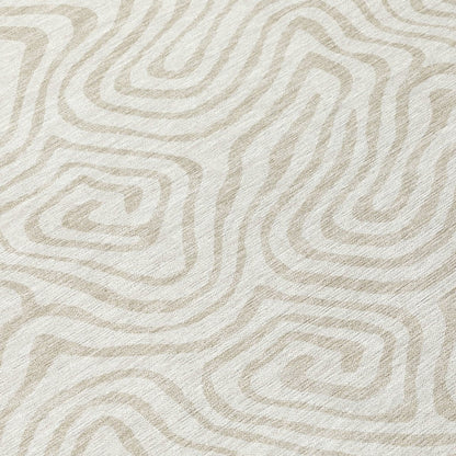 LOOMLAN Rugs Raya Ivory Washable Indoor-Outdoor Rug