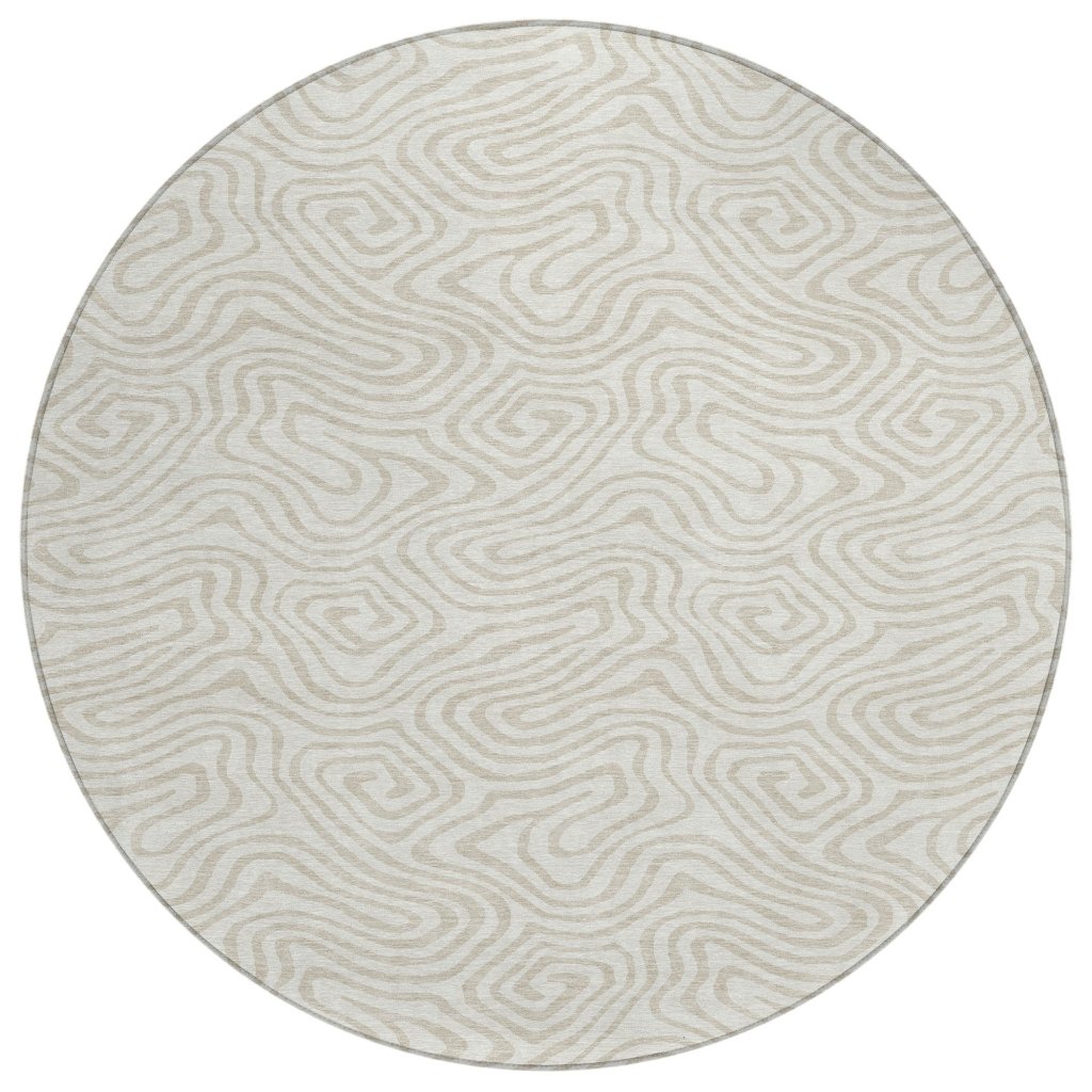 LOOMLAN Rugs Raya Ivory Washable Indoor-Outdoor Rug