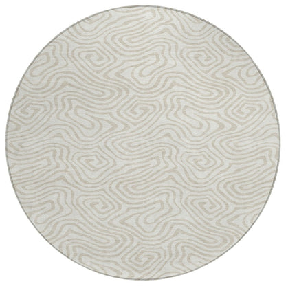 LOOMLAN Rugs Raya Ivory Washable Indoor-Outdoor Rug