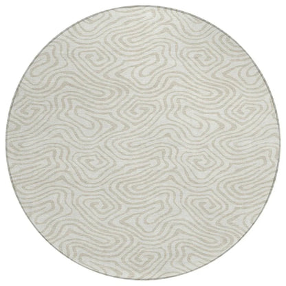 LOOMLAN Rugs Raya Ivory Washable Indoor-Outdoor Rug