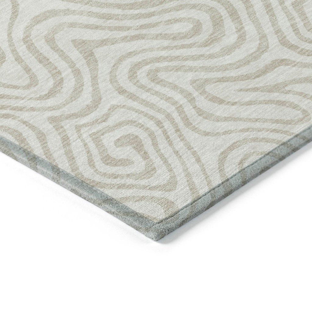 LOOMLAN Rugs Raya Ivory Washable Indoor-Outdoor Rug