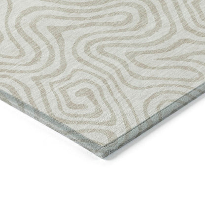 LOOMLAN Rugs Raya Ivory Washable Indoor-Outdoor Rug