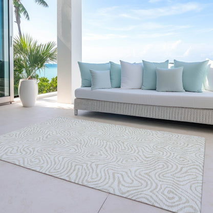 LOOMLAN Rugs Raya Ivory Washable Indoor-Outdoor Rug