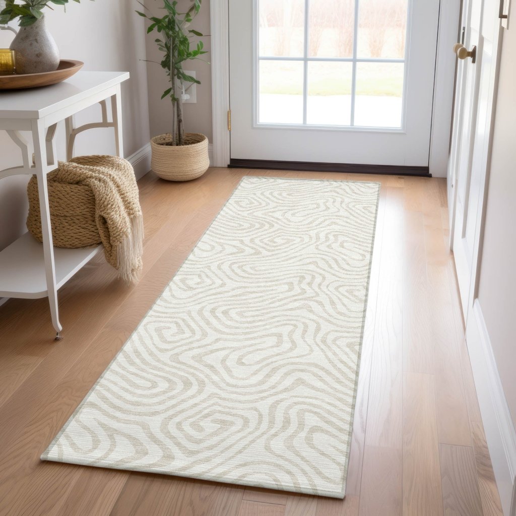 LOOMLAN Rugs Raya Ivory Washable Indoor-Outdoor Rug