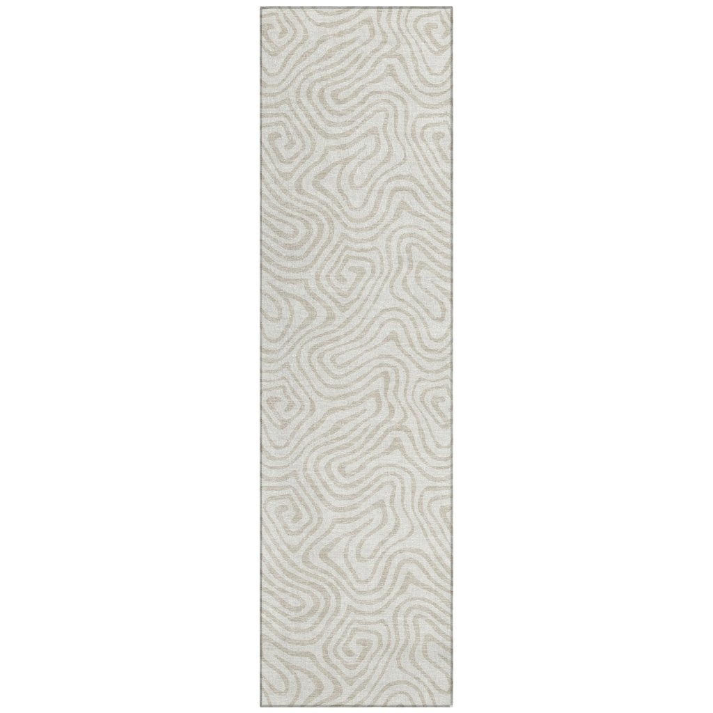 LOOMLAN Rugs Raya Ivory Washable Indoor-Outdoor Rug