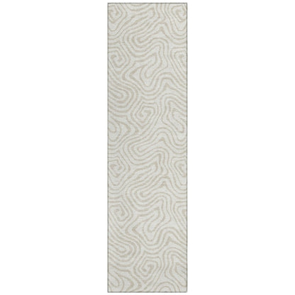 LOOMLAN Rugs Raya Ivory Washable Indoor-Outdoor Rug