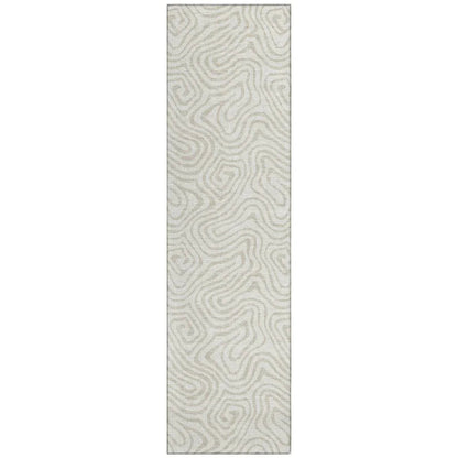 LOOMLAN Rugs Raya Ivory Washable Indoor-Outdoor Rug