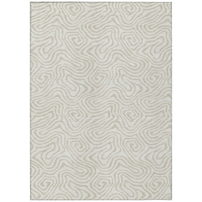 LOOMLAN Rugs Raya Ivory Washable Indoor-Outdoor Rug
