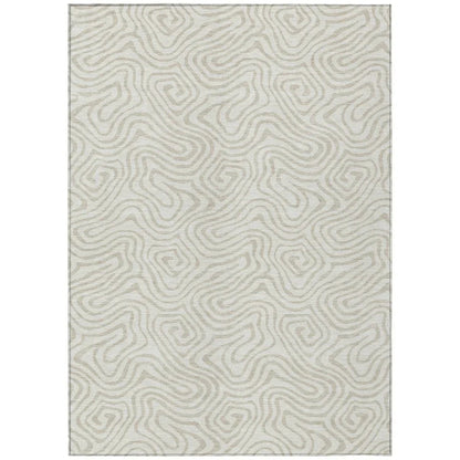 LOOMLAN Rugs Raya Ivory Washable Indoor-Outdoor Rug