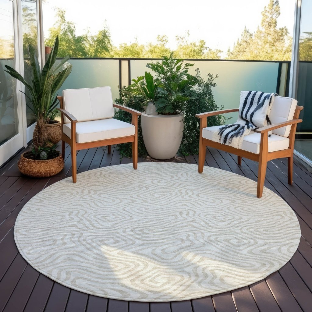 LOOMLAN Rugs Raya Ivory Washable Indoor-Outdoor Rug