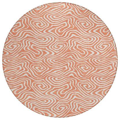 LOOMLAN Rugs Raya Orange Washable Indoor-Outdoor Rug