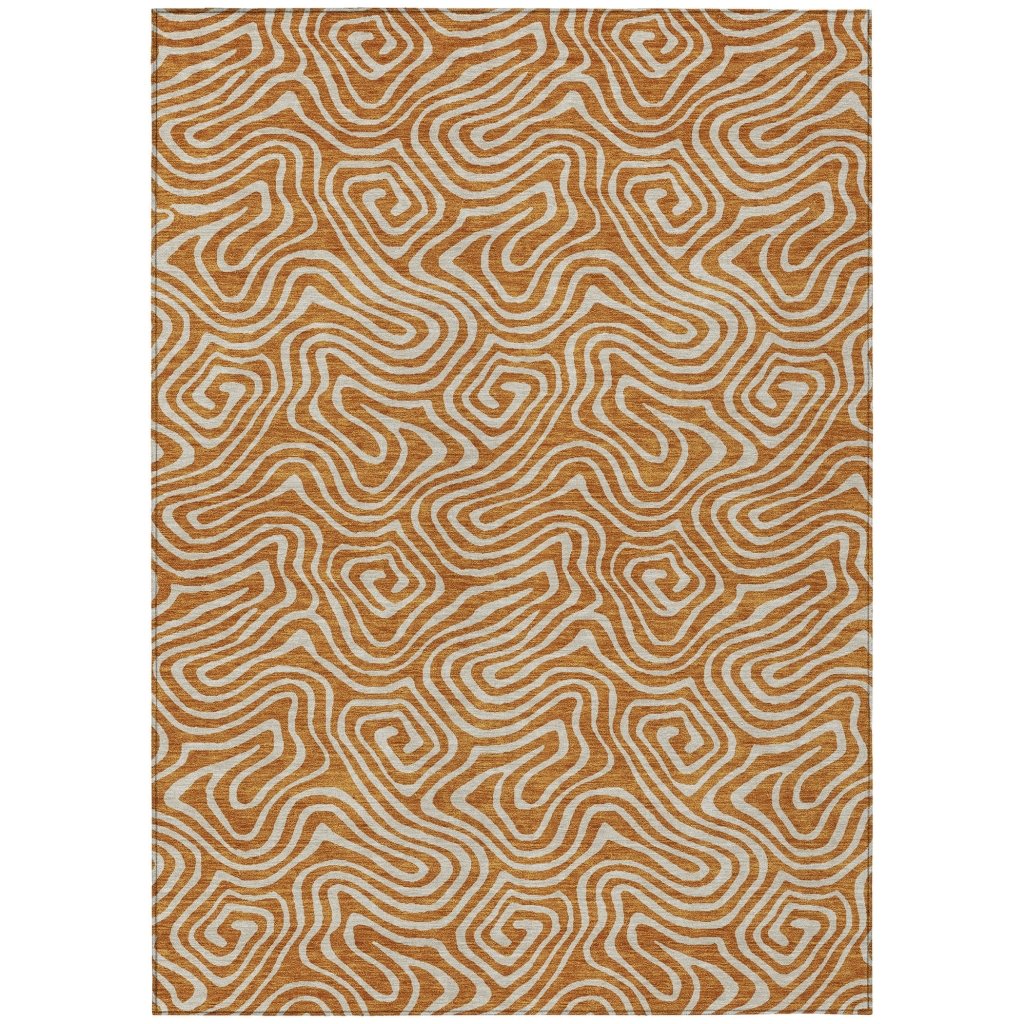 LOOMLAN Rugs Raya Paprika Washable Indoor-Outdoor Rug