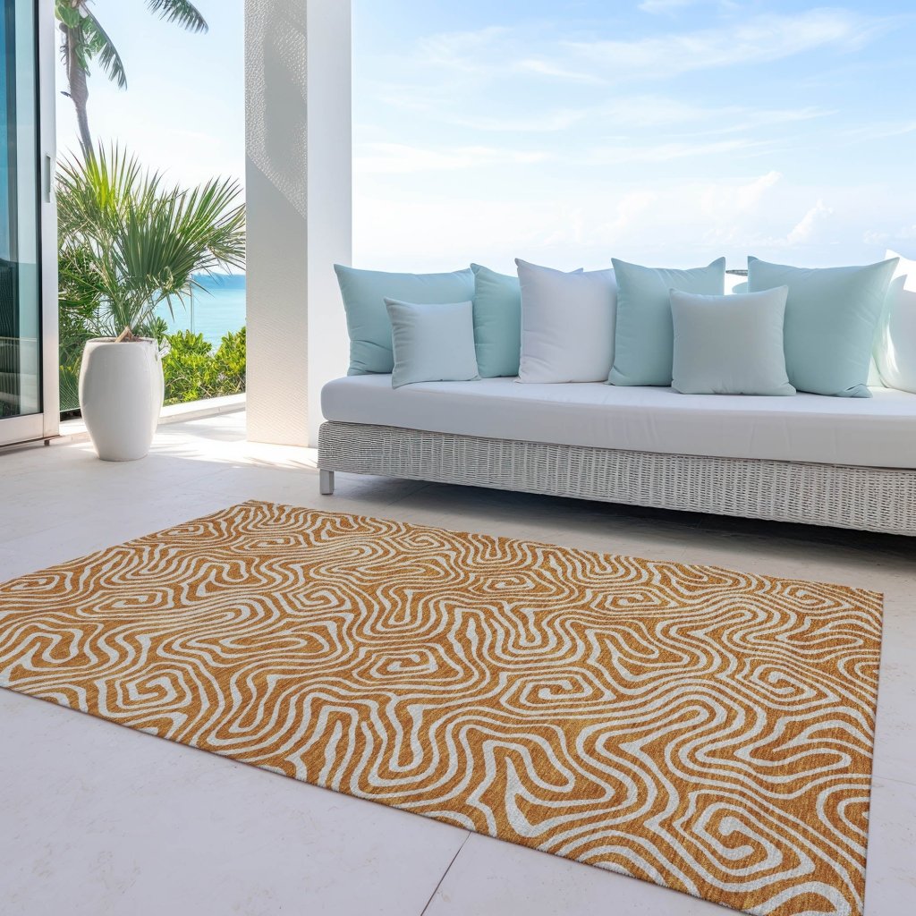 LOOMLAN Rugs Raya Paprika Washable Indoor-Outdoor Rug