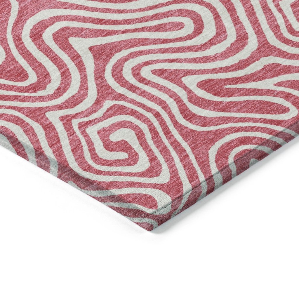 LOOMLAN Rugs Raya Pink Washable Indoor-Outdoor Rug