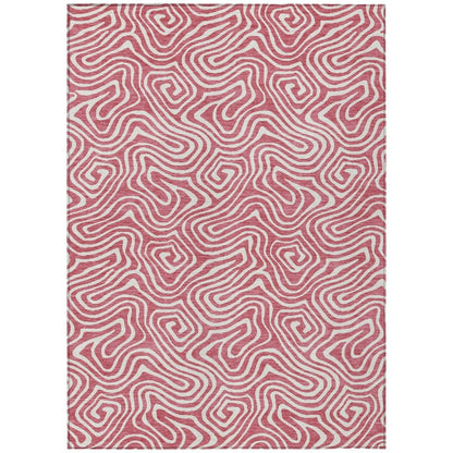 LOOMLAN Rugs Raya Pink Washable Indoor-Outdoor Rug