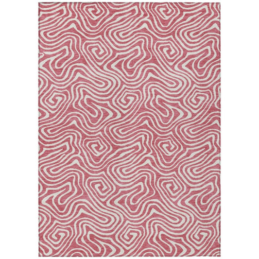 LOOMLAN Rugs Raya Pink Washable Indoor-Outdoor Rug