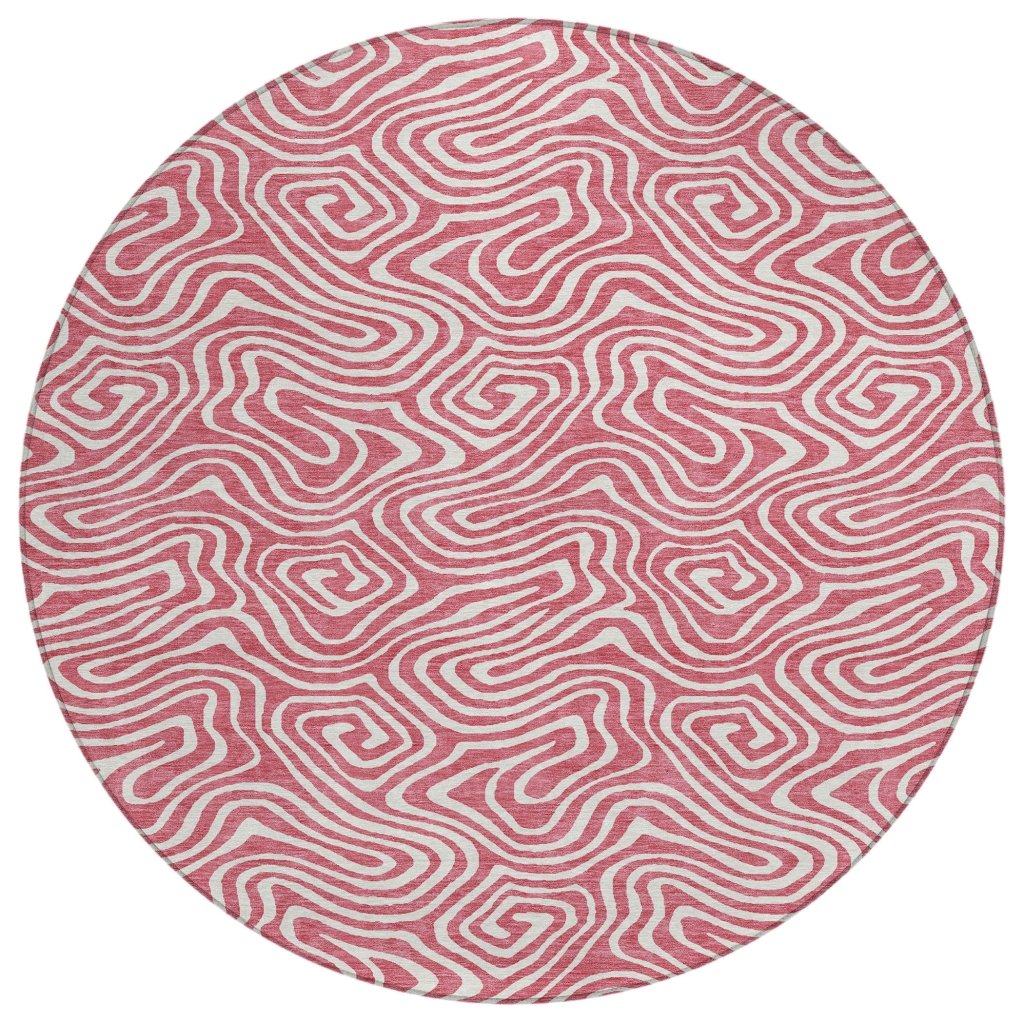 LOOMLAN Rugs Raya Pink Washable Indoor-Outdoor Rug