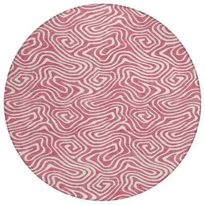 LOOMLAN Rugs Raya Pink Washable Indoor-Outdoor Rug