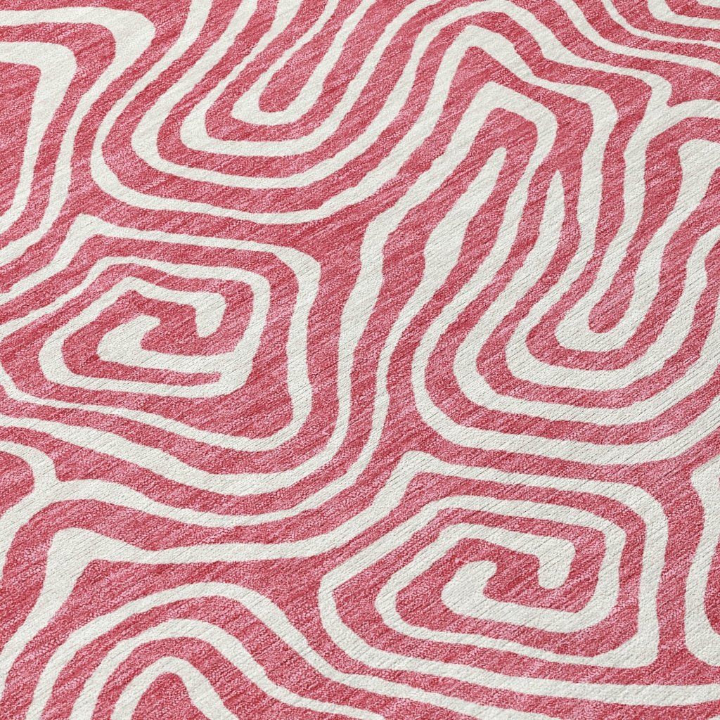 LOOMLAN Rugs Raya Pink Washable Indoor-Outdoor Rug