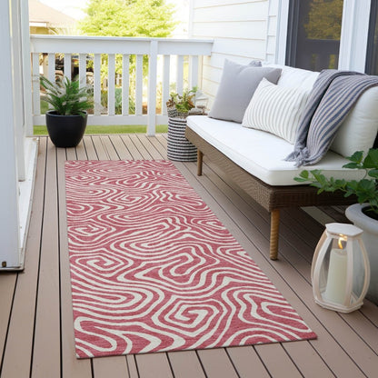 LOOMLAN Rugs Raya Pink Washable Indoor-Outdoor Rug